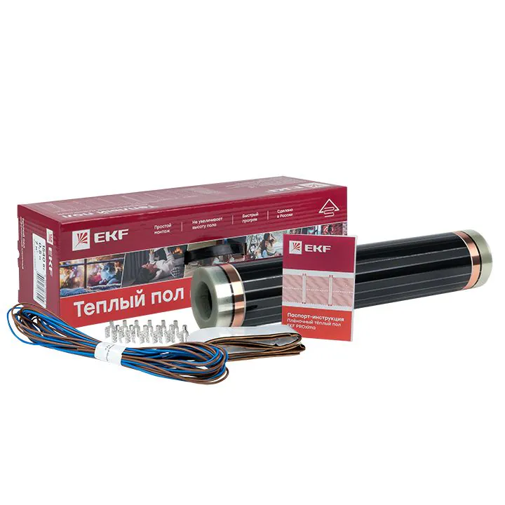 Инфракрасный пленочный теплый пол 2200Вт 10м2 ширина 0,5 метра Ik-220-2200/0,5-10