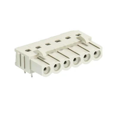 Розетка Wiecon 8213 BL / 6 W OB - Розеточный разъем, горизонтальный, на плату, шаг 5,08 мм, 6 полюсов, фиксация на плате пайкой, 690V, 12А, без маркировки, цвет: серый, серия 8213 BL W