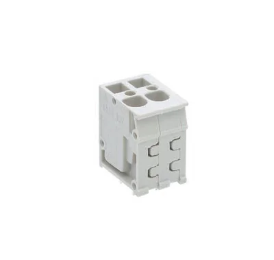 Клемма Wiecon 8258 / 2 TOP V OB - Клемма на печатную плату, подвод кабеля сверху, 2 полюса, шаг: 5,08 мм, пружинная фиксация провода, без маркировки, 300V, 16А, цвет: серый, серия 8258 TOP V/H