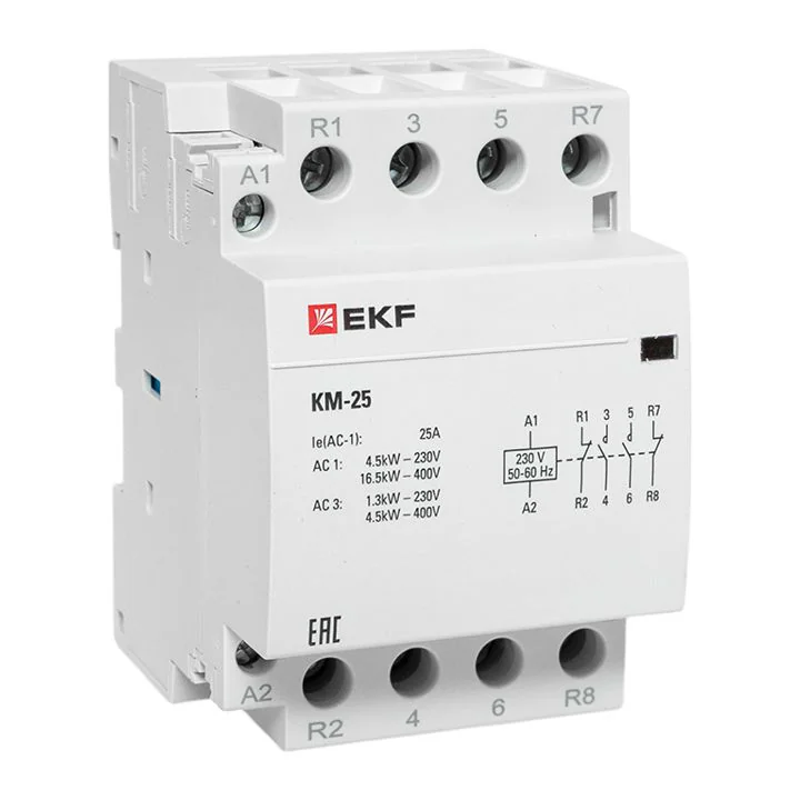 Контактор модульный КМ 25А 2NО+2NC (3 мод.) PROxima km-3-25-22