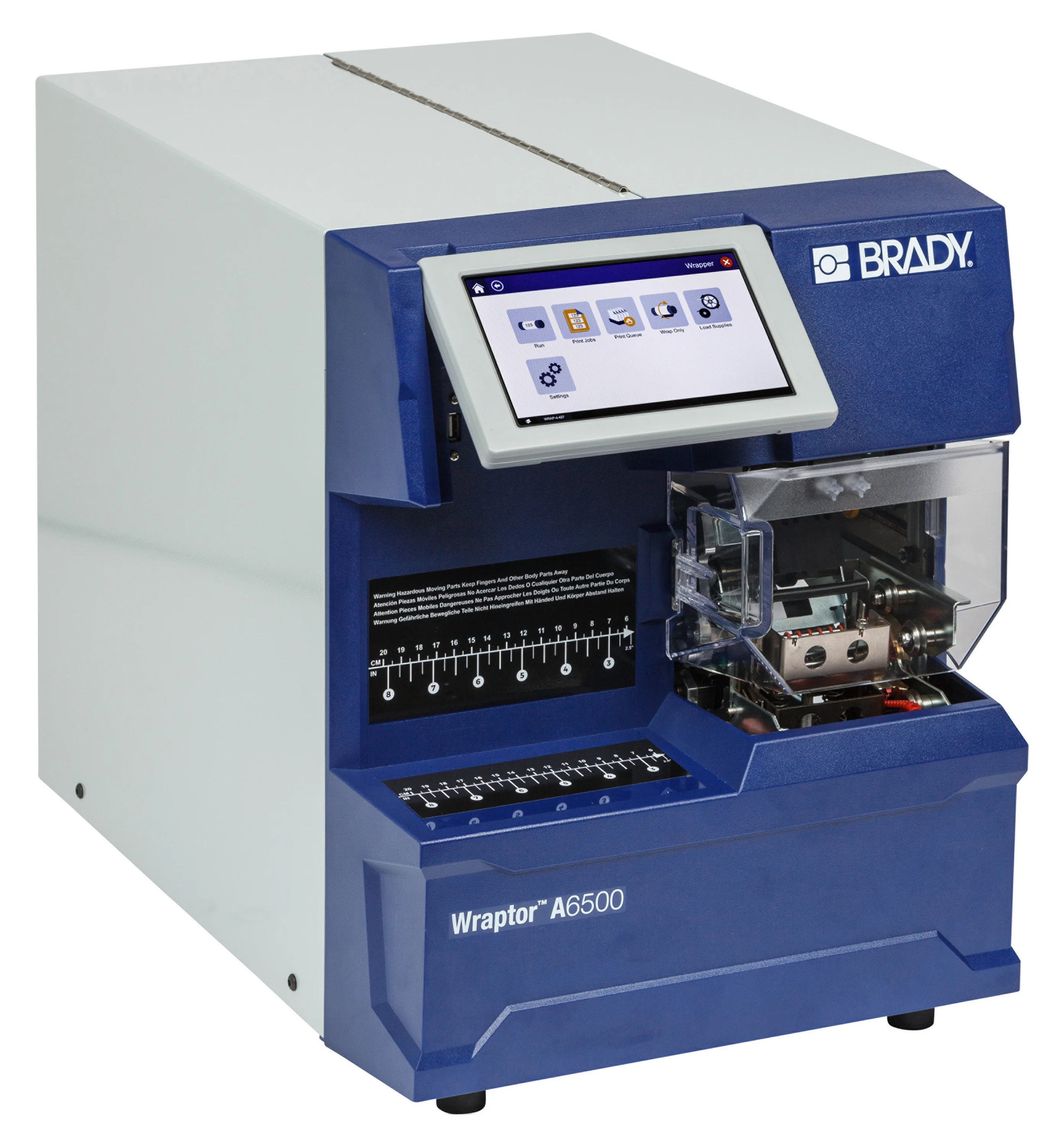 brd149244 - Принтер-аппликатор BRADY WRAPTOR-A6500-EU с ПО BWS ADVANCED. В компл.: USB кабель, шнур питания, WRAP-4-427, риббон R-4302.