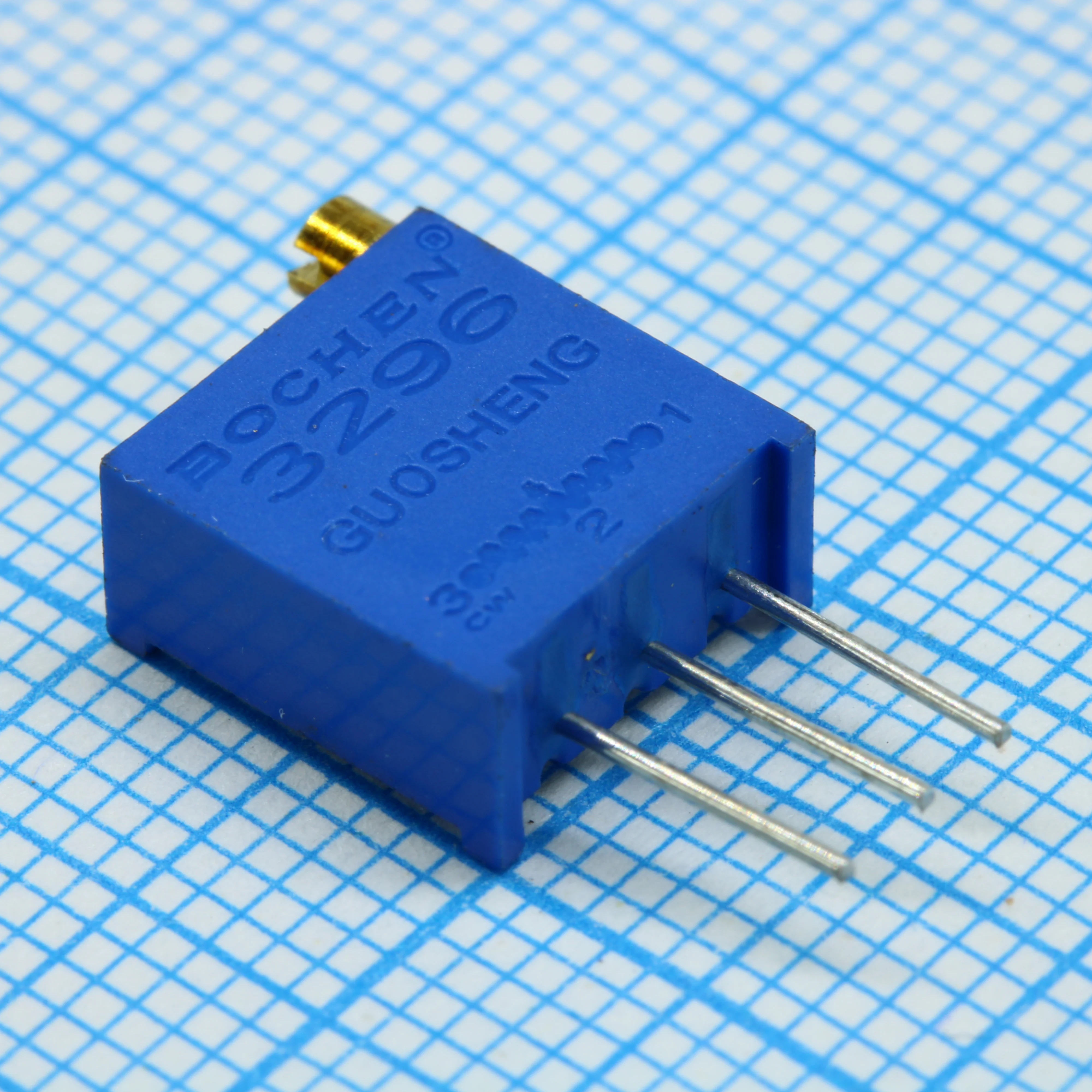 3296W-1-103 - Потенциометр многооборотный керметный 10кОм 0.5Вт PC PIN