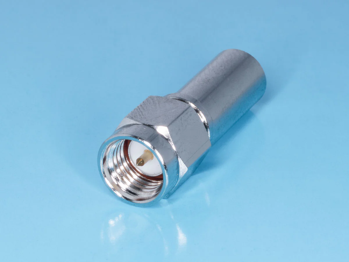 SMA-C58P - Разъем SMA вилка на кабель RG-58, обжимной