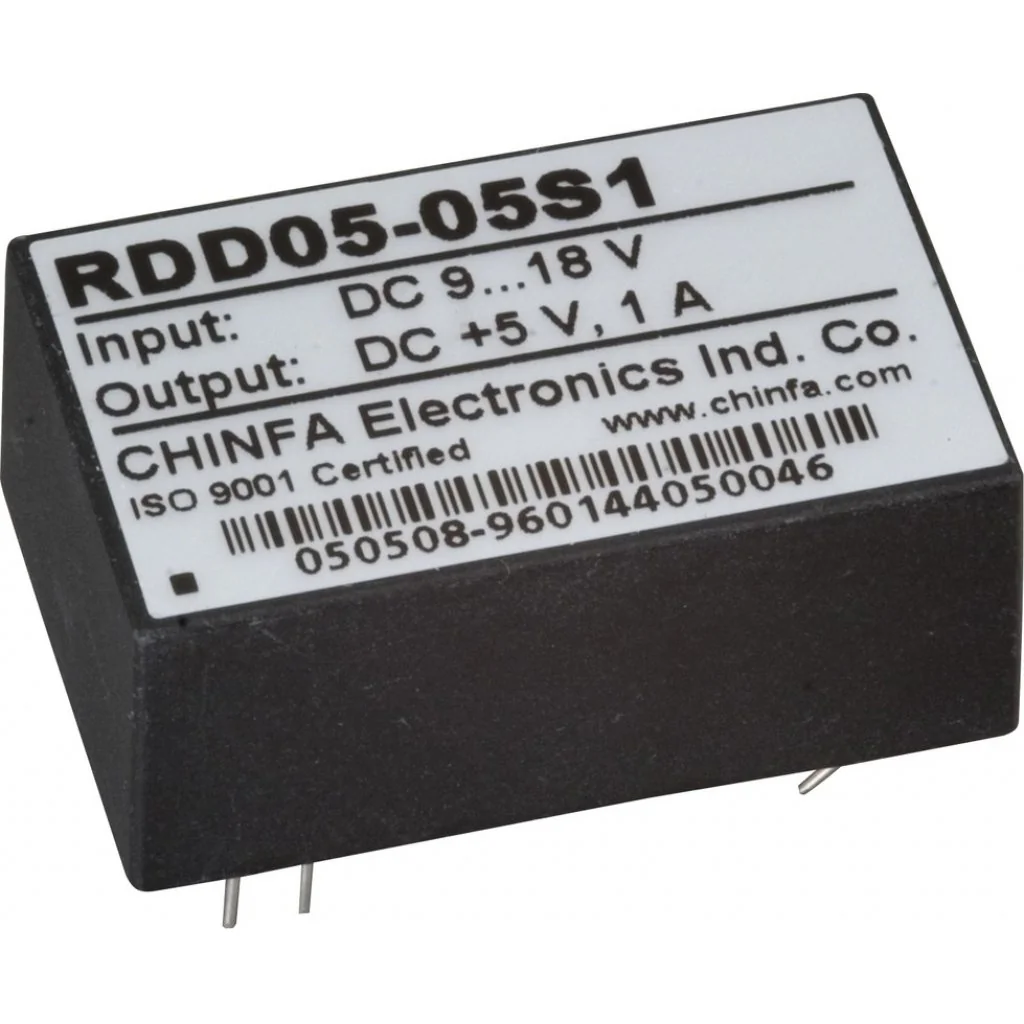 RDD05-05S2 - Преобразователь DC/DC, 5Вт, Uвх=18…36В, Uвых=5В/1А, изоляция 1500В DC, 32х20х12.7мм, -25°С…+71°С