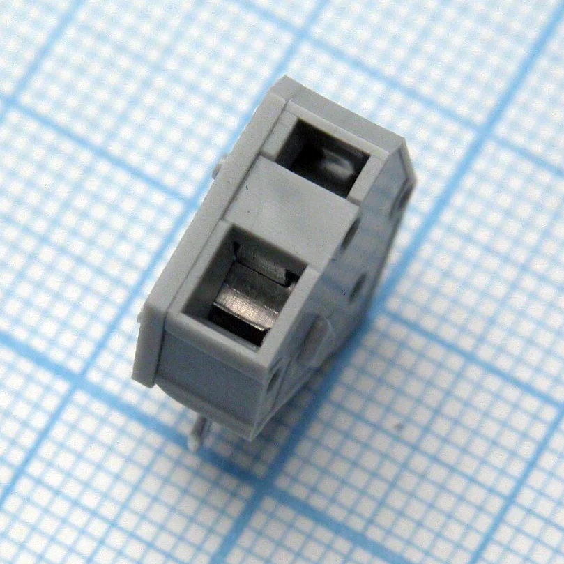DG245-5.0-01P-11-00A(H) - Нажимной безвинтовой клеммный блок 1 контакт. Зажим типа зажимная клеть. Серия DG245-5.0