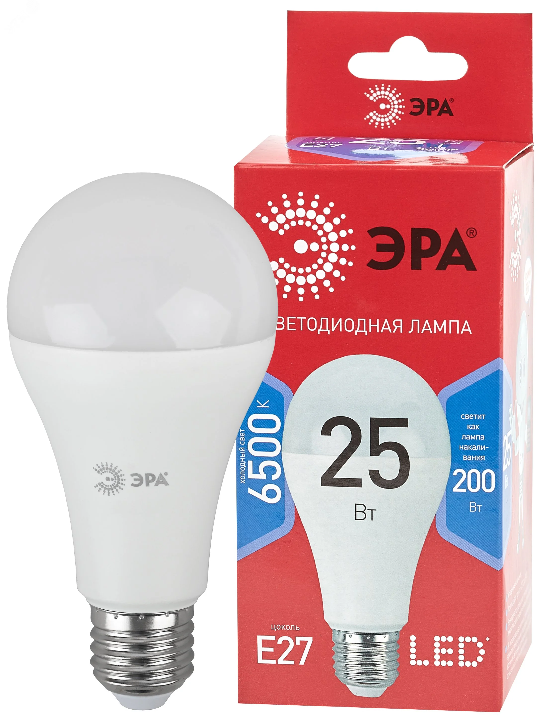 Лампа светодиодная RED LINE LED A65-25W-865-E27 R 25Вт A65 груша 6500К холод. бел. E27 Б0048011