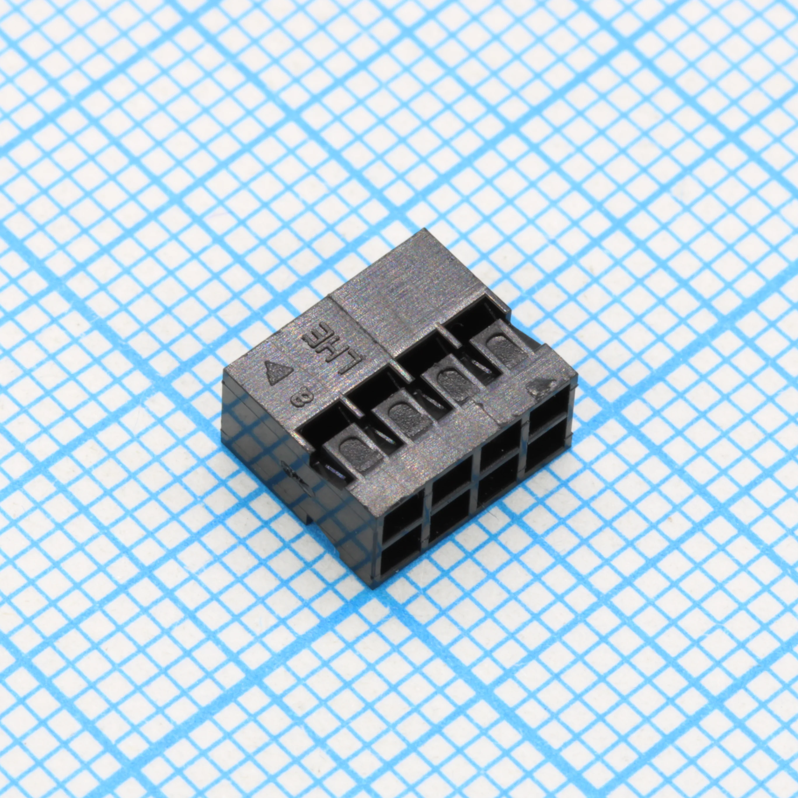 I-DS1071-01-SCB02X4 - Разъем розетка на кабель 2x4 контакта, шаг 2.54мм, 250В 3А. Требуются контакты T-DS1071-SC600