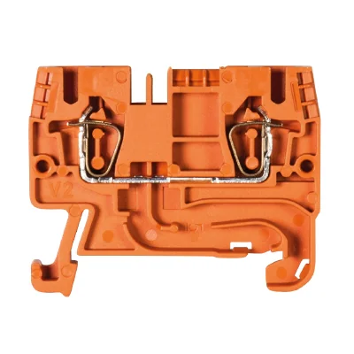 Клемма WKFN 2,5/35 ORANGE - Проходная клемма, тип фиксации провода: пружинный, номинальное сечение: 2,5 мм кв., 24А, 800V, ширина: 5 мм, цвет: оранжевый, тип монтажа: DIN 35