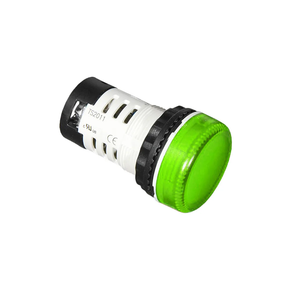 Индикатор (зеленый) TS2011-3CC20 - Индикатор, тип F3, LED AC/DC 24V, пластиковое переднее кольцо, диаметр головки кнопки 29,5 мм, диаметр посадочного отверстия: 22 мм, цвет: зеленый