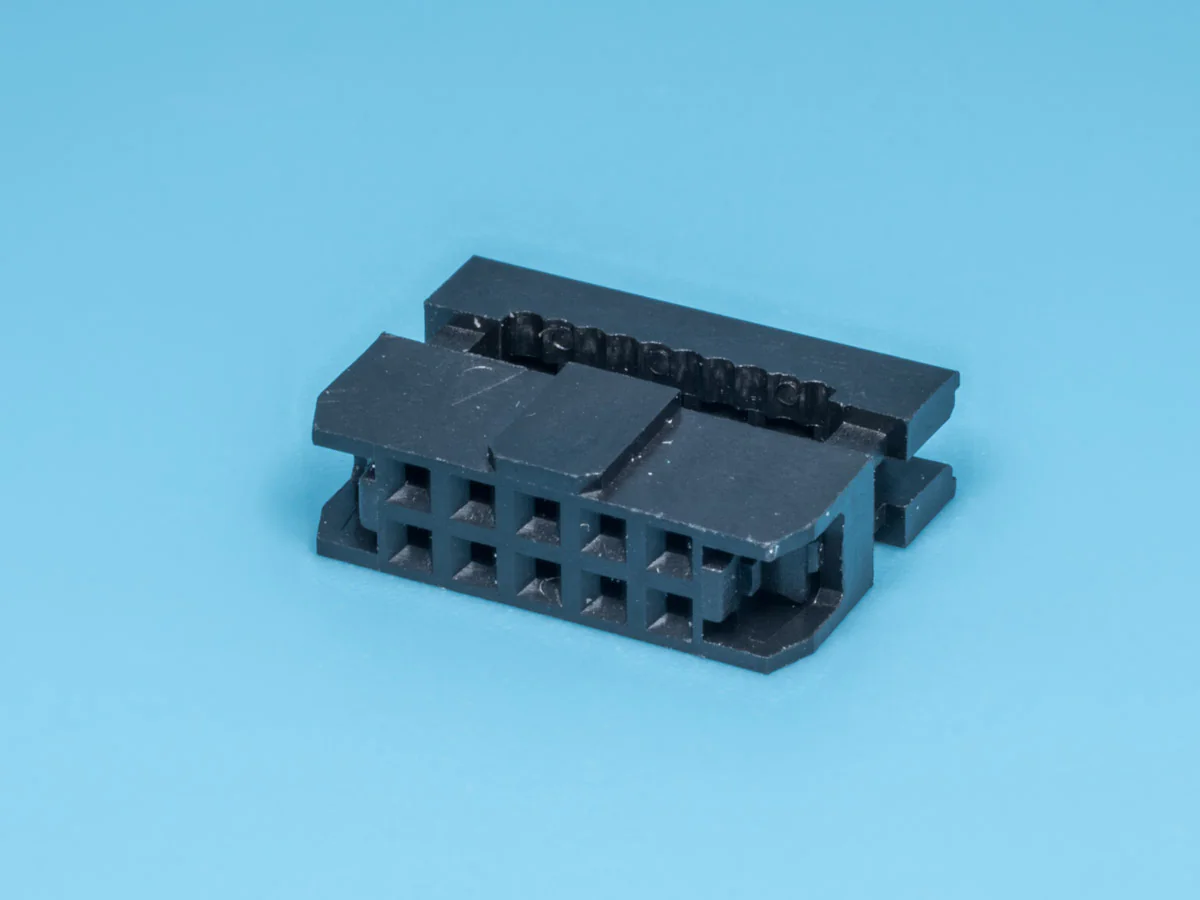 IDC2-10 - IDC разъем, розетка на плоский шлейф 10pin(2x5), шаг 2.00мм