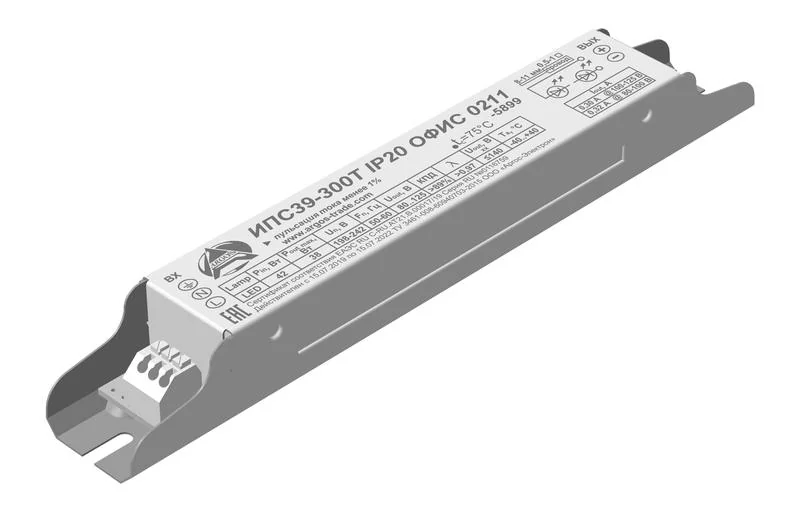 Драйвер IP20 ИПС 39-300Т ОФИС - Блок питания AC/DC (LED-драйвер), 39 Вт, выход 80...125 В/0.3 А
