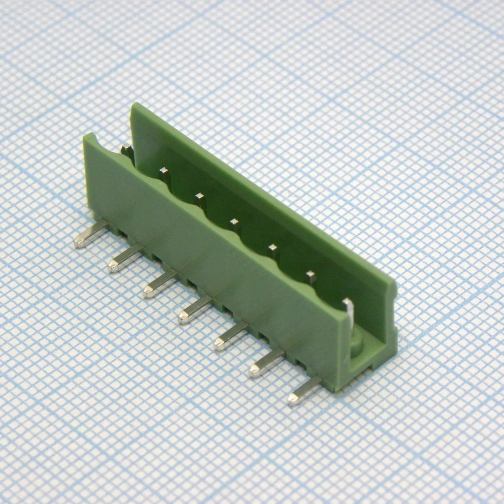 HT508R-5.08-07P-14-00A(H) - Клеммник на плату, 7 контактов. Серия HT508R.