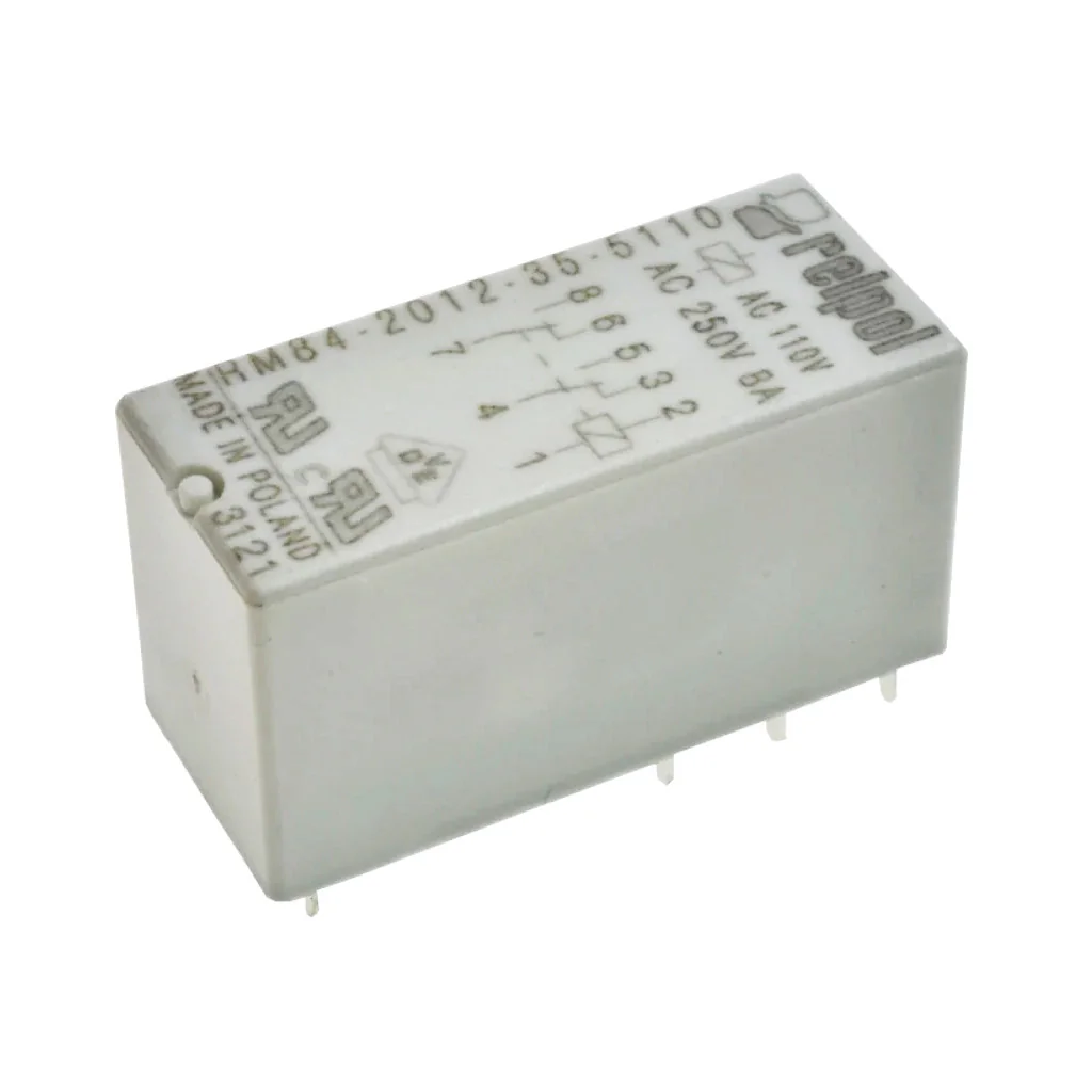 RM84-2012-35-5110 - Миниатюрное реле катушка 110В переменного тока 2 Form C (две контактных группы-два направления) 300VAC/8А