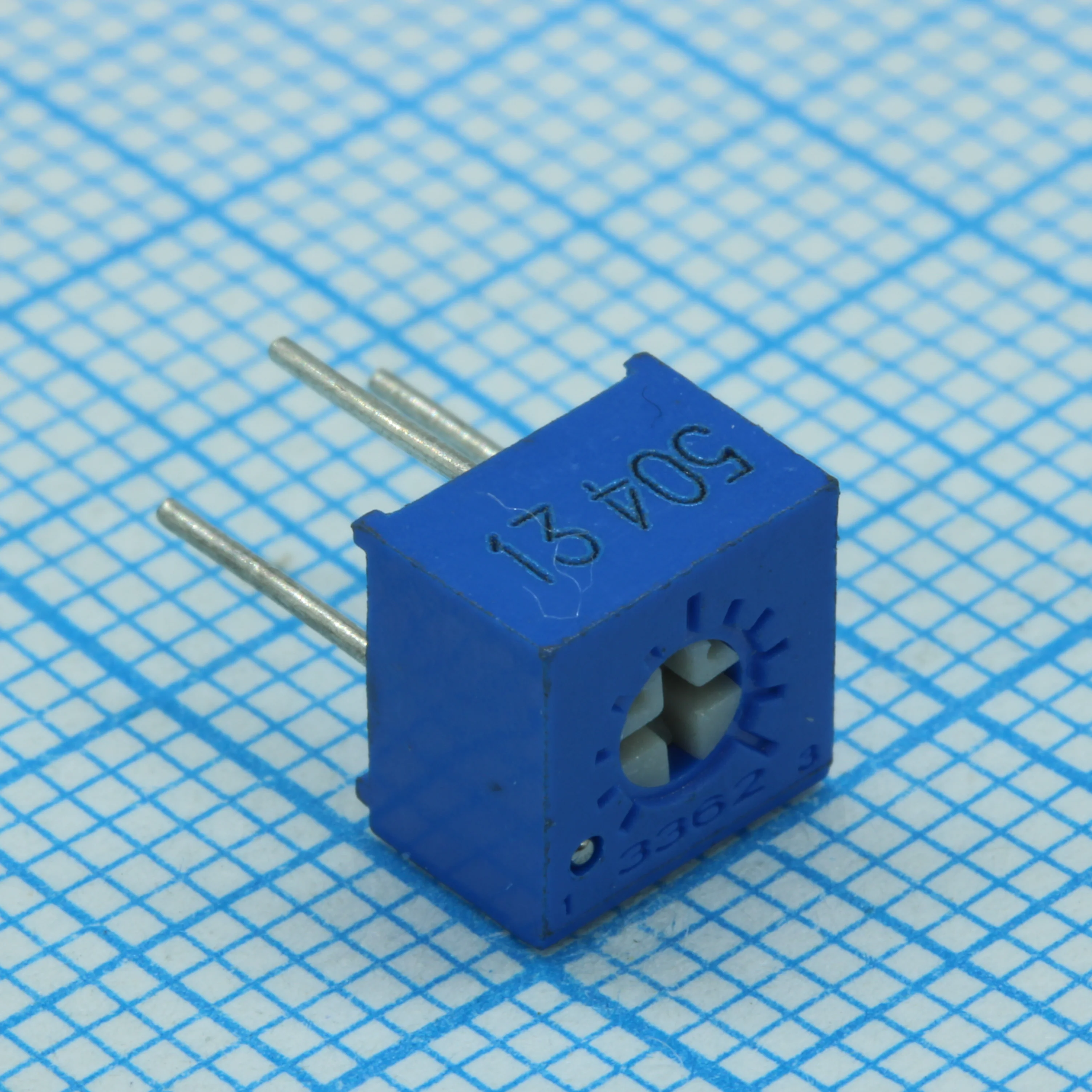 3362P-1-504 - Потенциометр однооборотный 500кОм 0.5Вт PC PIN