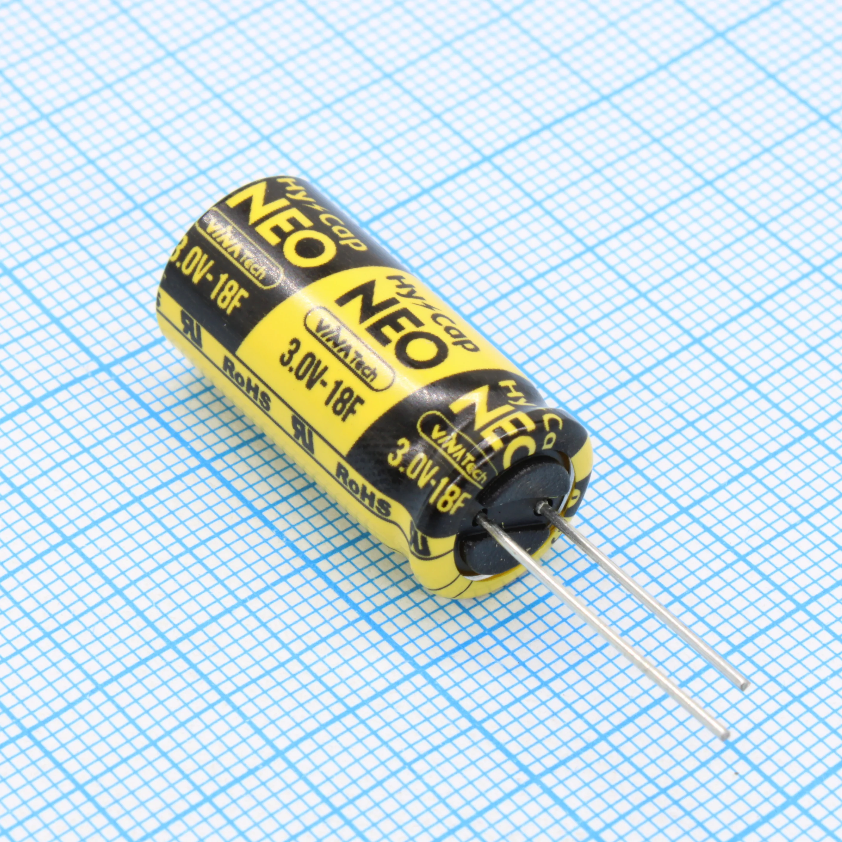 WEC 3R0 186 QC - Ионистор цилиндрический 3В 18Ф 12.5х25 65°C