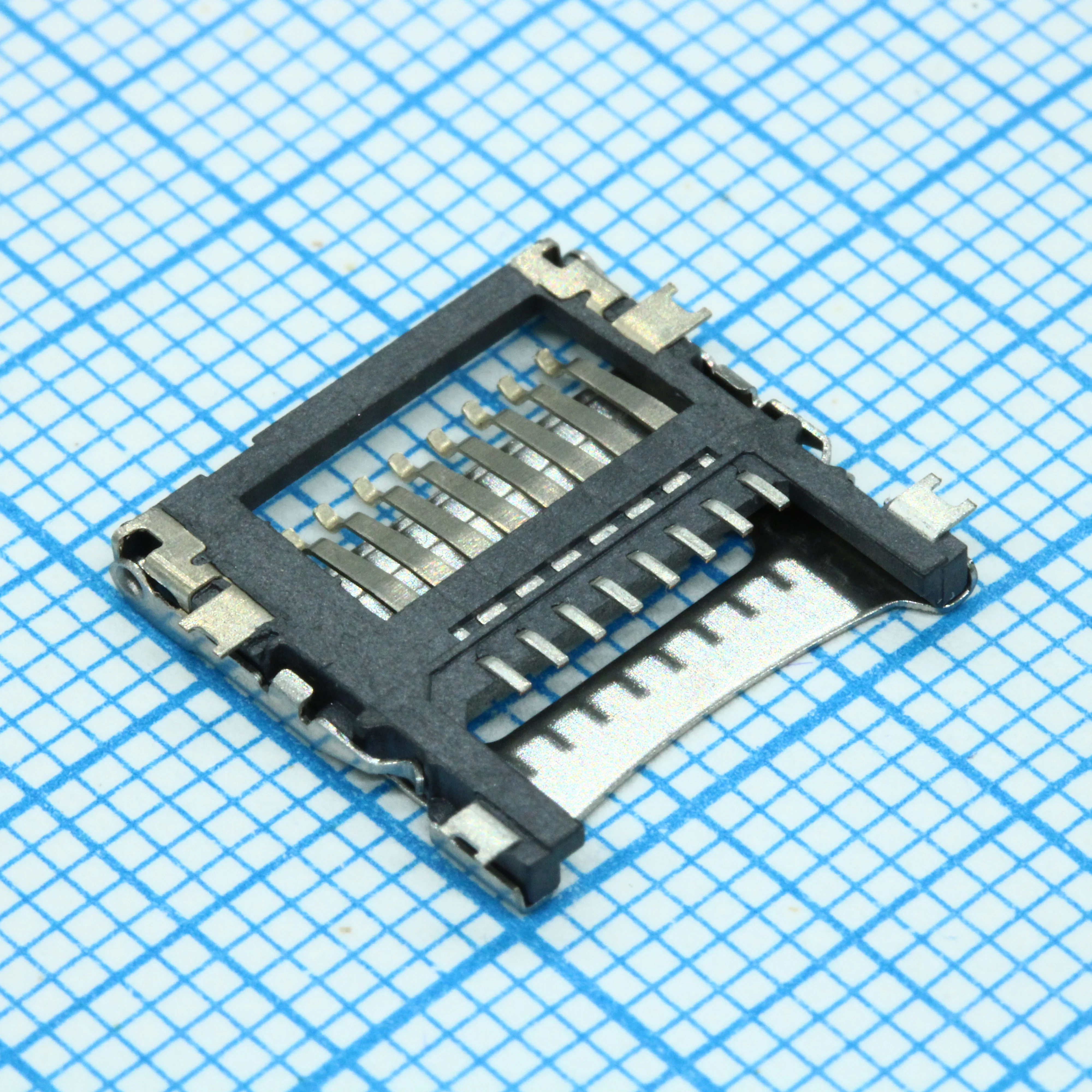 DS1139-06-08SS4BSR - Держатель карты памяти micro SD Н=1.8мм для поверхностного монтажа