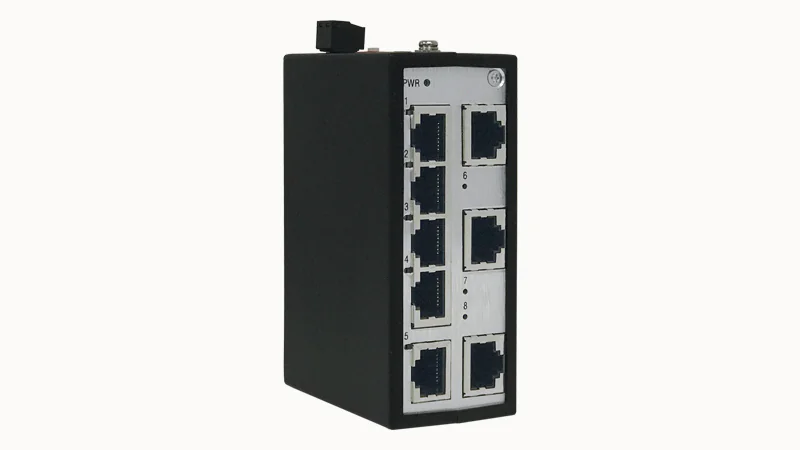 Коммутатор неупр. DSW-A8K0107 - Коммутатор неуправляемый, 7 портов RJ-45, 10/100BaseT, 1 порт SFP, номинальное напряжение 12/24/48 VDC и 24 VAC, IP30, рабочая температура: -40°C~+75°C, монтаж DIN35