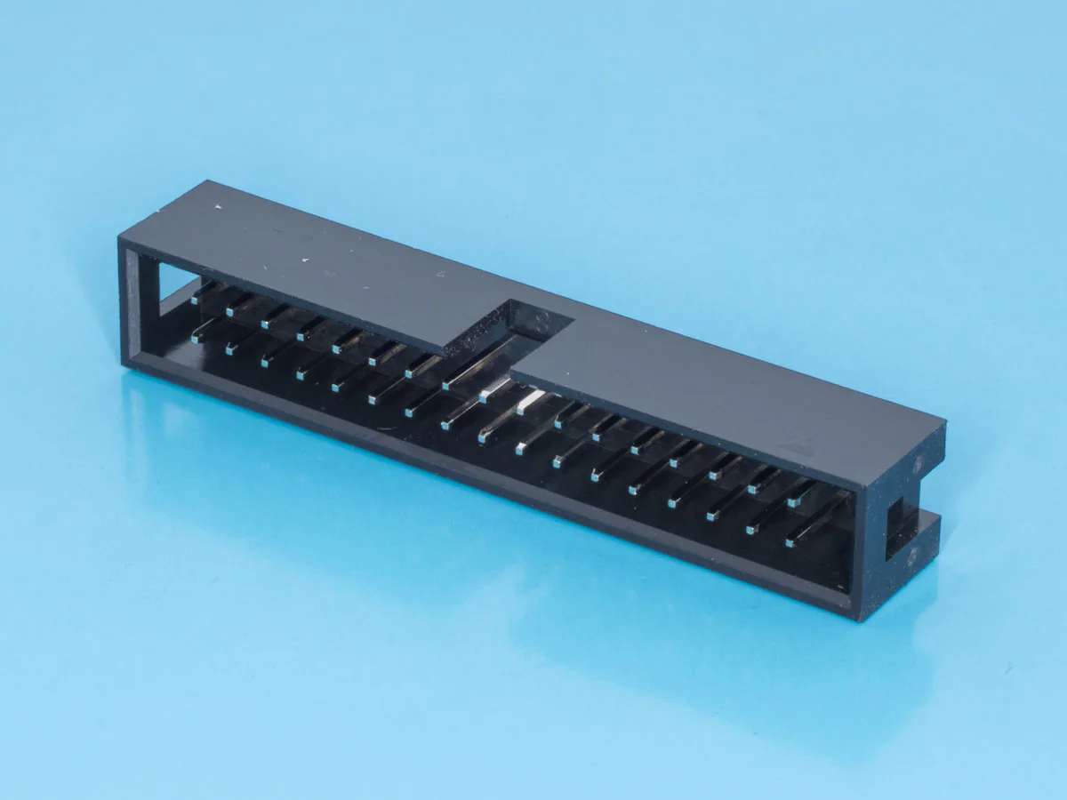 BH-34 - IDC разъем, вилка на плату прямая двухрядная 34pin(2x17)., шаг 2.54мм