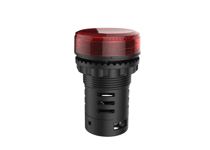 Индикатор (красный) TS2011-3BD10 - Индикатор, тип F2, LED AC/DC 36V, пластиковое переднее кольцо, диаметр головки индикатора 29,5 мм, диаметр посадочного отверстия: 22 мм, цвет: красный