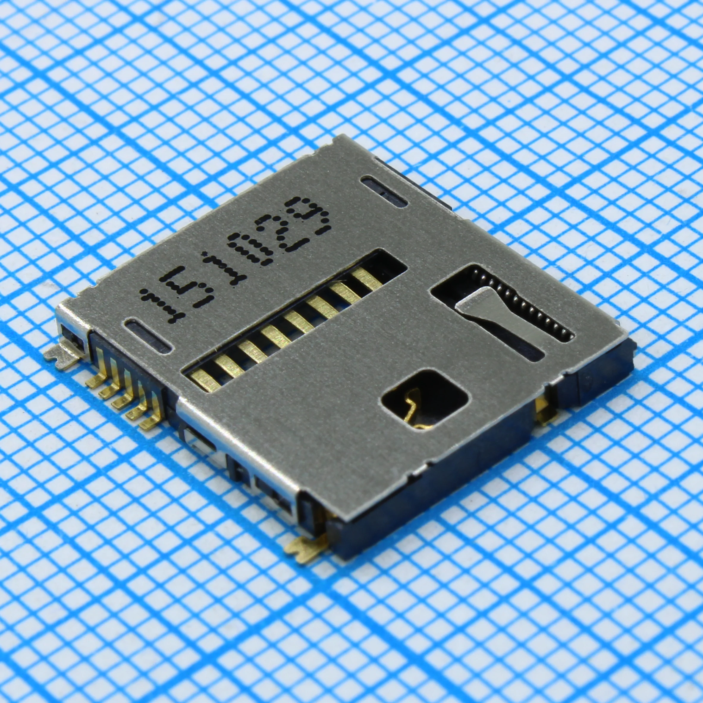 DS1139-07-10SS4BSR - Держатель карты Micro SD реверсный H=1.85мм SMT