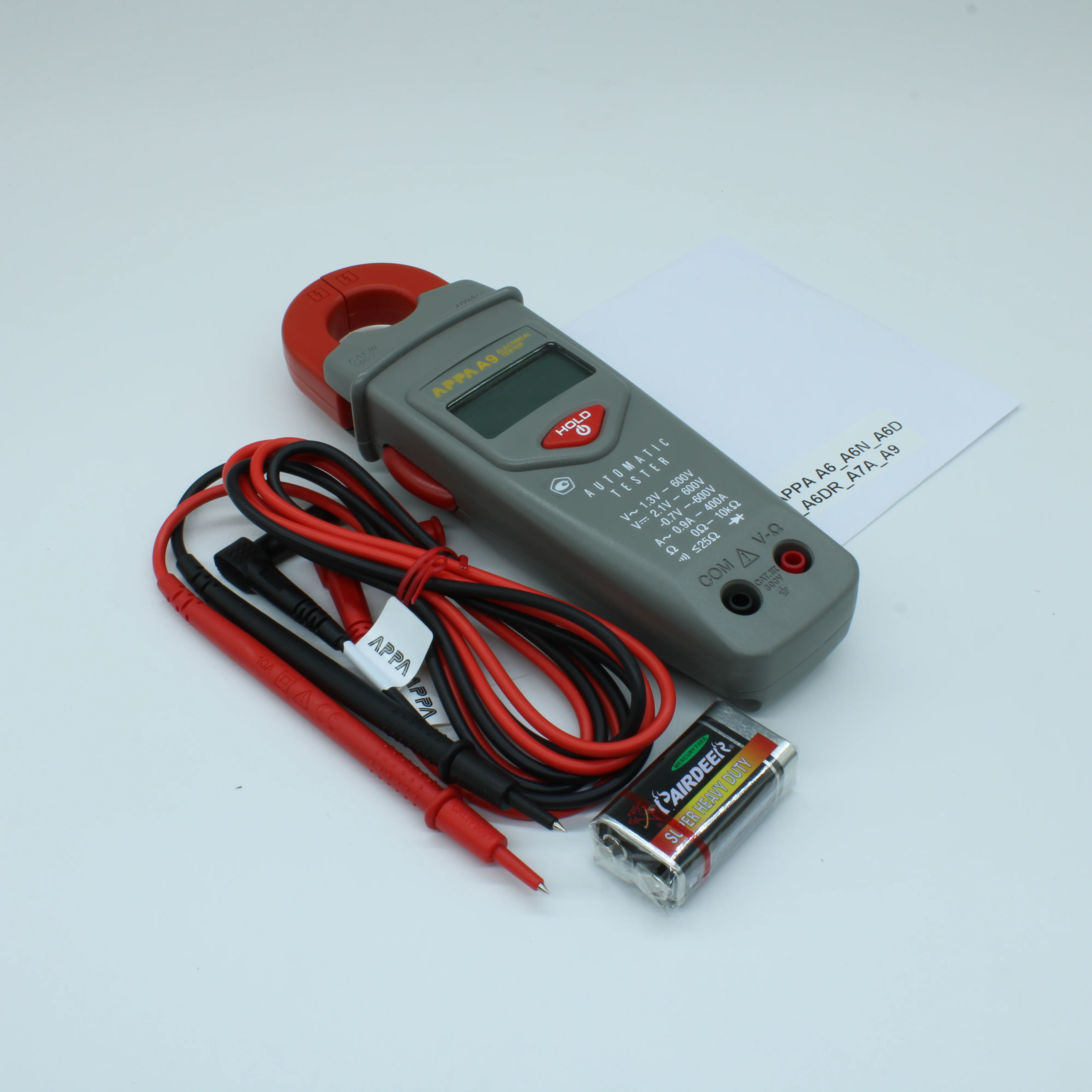APPA A9 - Токоизмерительные клещи с функцией измерения ACA, DCV, ACV, сопротивления и прозвонки цепи