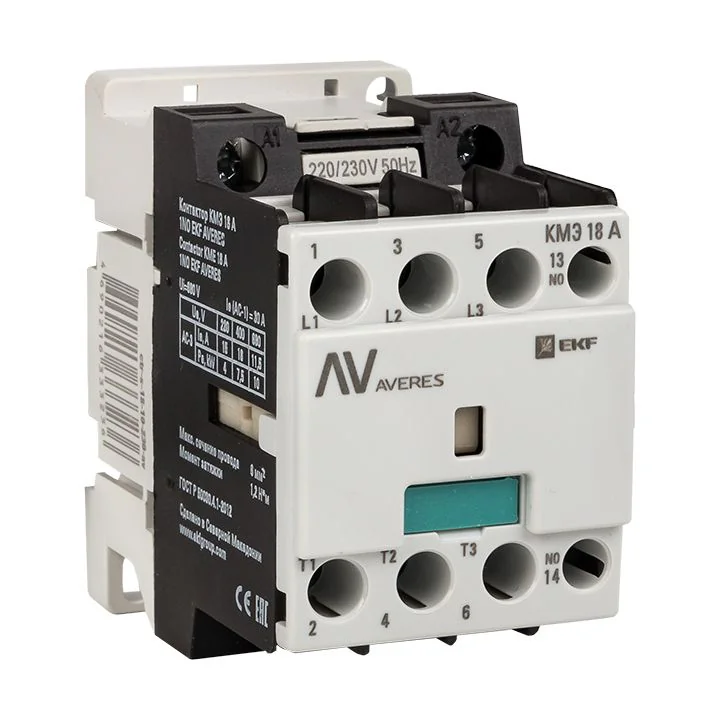 Контактор КМЭ 22А 1NC 230В АС AVERES ctr-s-22-01-230-av