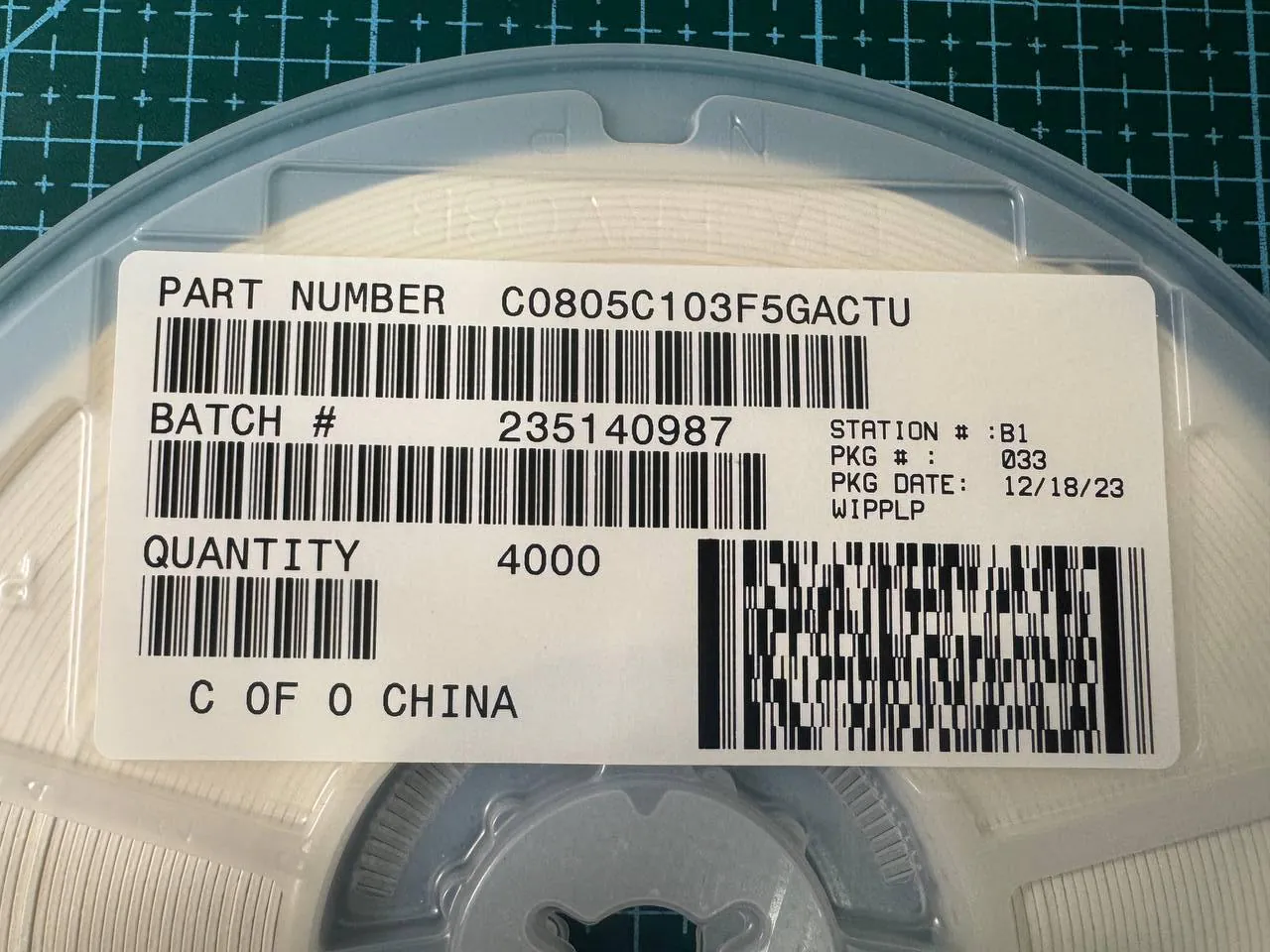 Керамические конденсаторы C0805C103F5GACTU (Kemet)