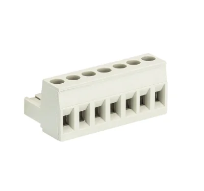 Розетка Wiecon 8113 B / 7 OB - Розеточный разъем, угловой, на кабель, шаг 5,00 мм, 7 полюсов, номинальное сечение: 2,5 мм кв., винтовая фиксация провода, 400V, 12А, без маркировки, цвет: серый, серия 8113 B OB