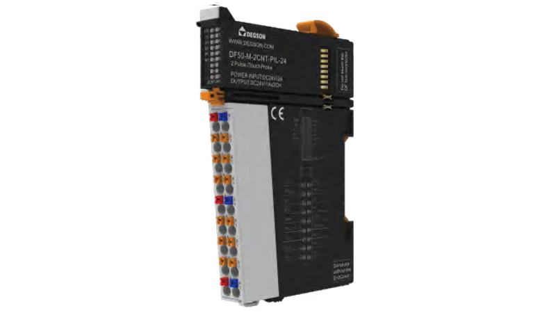 Модуль счетчика DF50-M-2CNT-PIL-24 - Модуль высокоскоростного счетчика, максимальная частота 2 канала, канала, разрешение 32 bit, тип монтажа: DIN35