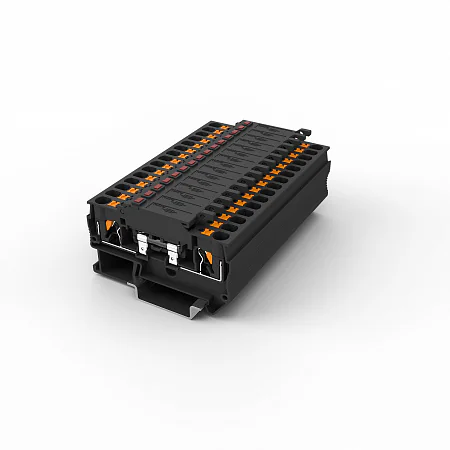 Предохранительная клемма UPT-4RD/C/LED60 - Предохранительная клемма, LED60V, тип фиксации провода: Push-in, номинальное сечение: 4 мм кв., 60V, 6,3A, ширина: 6,2 мм, цвет: черный, тип монтажа: DIN35