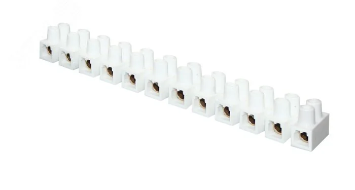 Колодка клеммная (25мм.) 60А полистирол белая (10шт.) PROxima plc-KK-25-60-ps-w