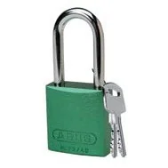gws814076 - Замки алюминиевые стандартные, алюминиевая дужка, высота дужки – 38 мм, диаметр дужки – 6.5 мм, алюминиевый корпус, размеры корпуса – 40х38х19 мм, цвет – зеленый, 6 шт/упак