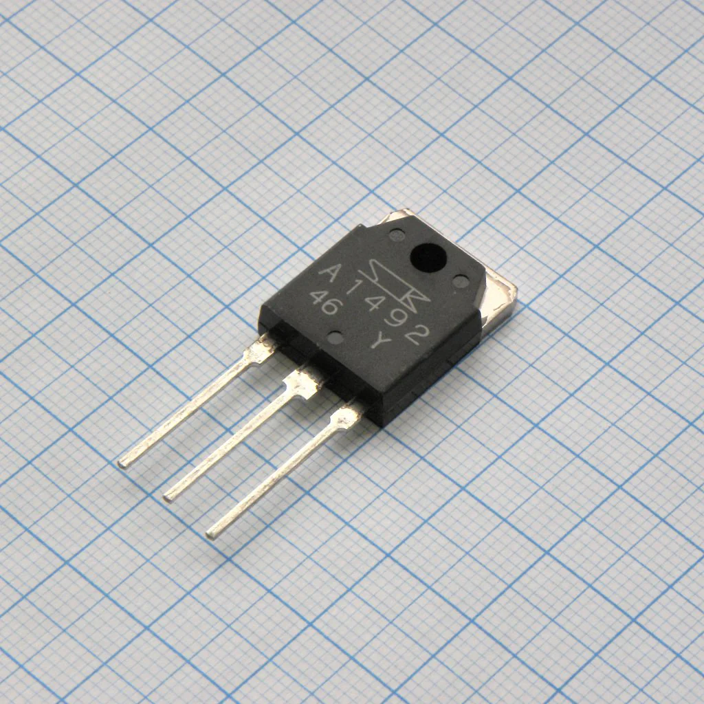 2SA1492 - Биполярный транзистор, PNP, 180 В, 15 А, 130 Вт (Комплементарная пара 2SC3856)