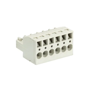 Розетка Wiecon 8513 BFK/ 6 TOP OB - Розеточный разъем, прямой, на кабель, шаг 3,5 мм, 6 полюсов, номинальное сечение: 1,5 мм кв., пружинная фиксация провода, 250V, 8А, без маркировки, цвет: серый, серия 8513 BFK
