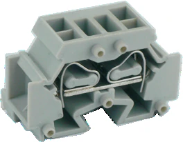 Клемма MINI UJ2-2.5/2X2 - Мини клемма, 4 точки подключения в клемме, тип фиксации провода: пружинный, номинальное сечение: 2,5 мм кв., 24A, 500V, ширина: 10 мм, цвет: серый, тип монтажа: в зависимости от торцевой крышки