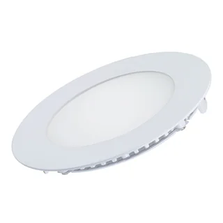 Светильник DL-120M-9W Warm White 020107 - Тонкая панель 9Вт, белый круглый корпус. Цвет ТЕПЛЫЙ БЕЛЫЙ 3000K, св.поток 675-720лм, CRI(Ra)>80, угол 120°. Диаметр 120мм, высота корпуса 13мм, установка в отверстие 110 мм. Питание AC 230V, 9Вт, драйвер в компле