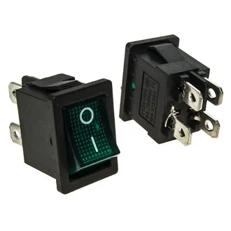 KCD1-201N-4-C3 G/4P ON-OFF - Клавишный переключатель KCD1-201N-4-C3 G/4P, ON-OFF