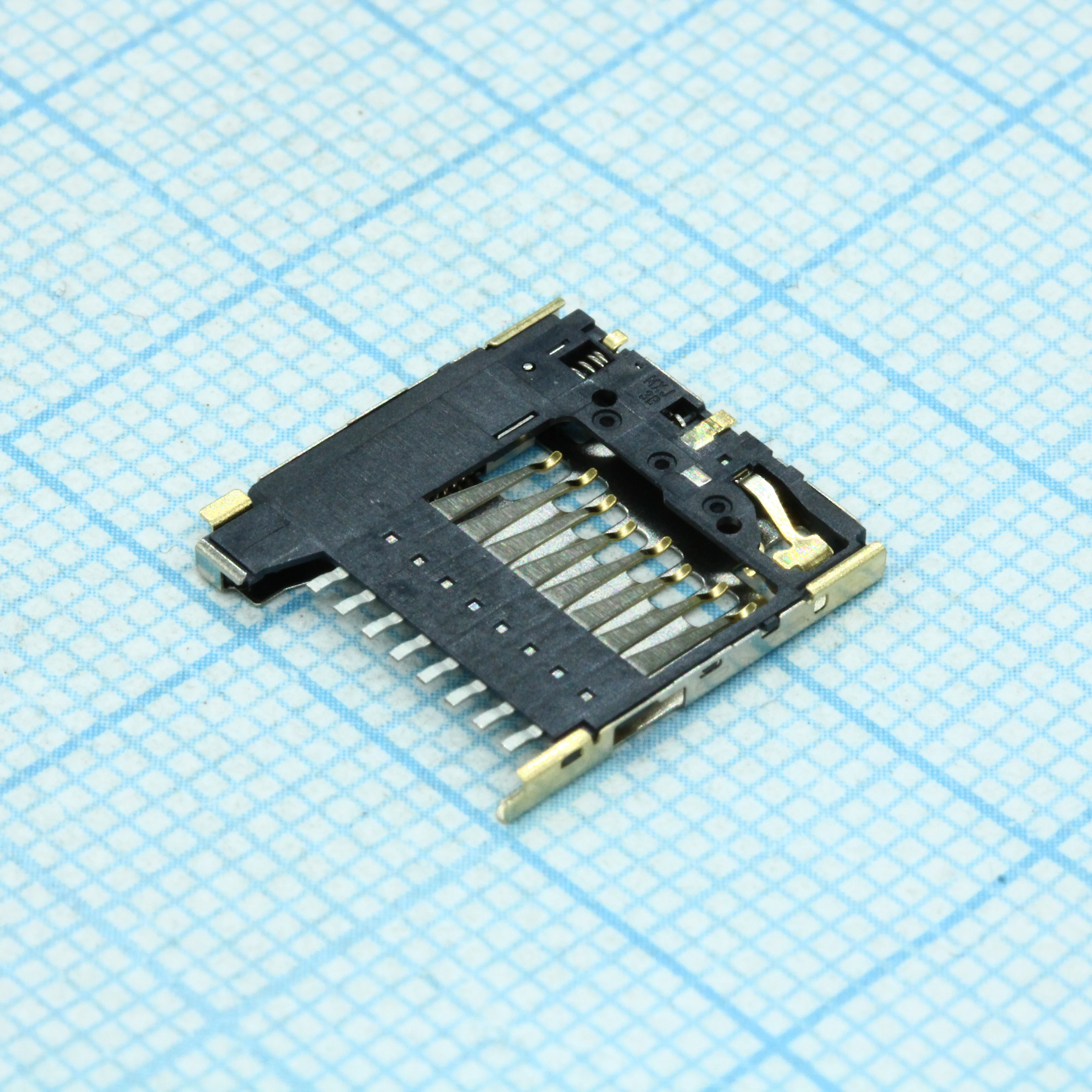 5033980891 - Гнездо памяти Micro SD Card M 8 контактов 1.1мм угловое для поверхностного монтажа ток контакта 0.5A лента на катушке