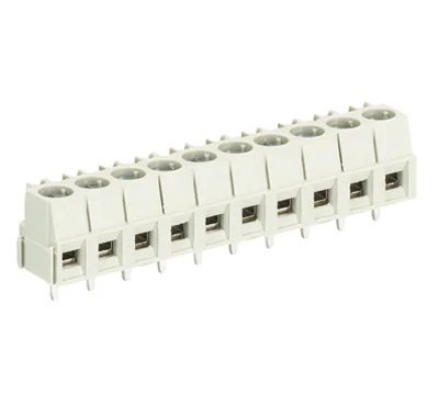Клемма Wecon 8292 / 10 OB - Клемма на печатную плату, подвод кабеля сбоку, 10 полюсов, шаг: 5,08 мм, винтовая фиксация провода, без маркировки, 300V, 10A, цвет: серый, серия 8192