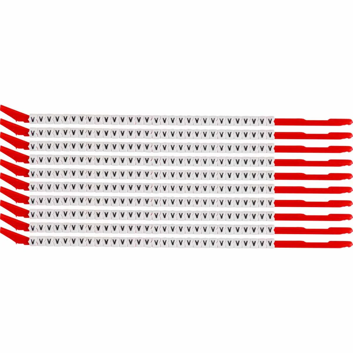 brd313131 - SCN-10-V клипсы, легенда "V", нейлон, для провода диаметром 2.8-3.4мм, 300 шт. в упак.