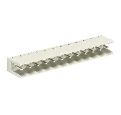 Вилка Wiecon 8113 S / 12 W OB GR OF - Вилочный разъем, горизонтальный, без боковых стенок, на плату, шаг 5 мм, 12 полюсов, фиксация на плате пайкой, 400V, 12А, без маркировки, цвет: серый, серия 8113 S WOF