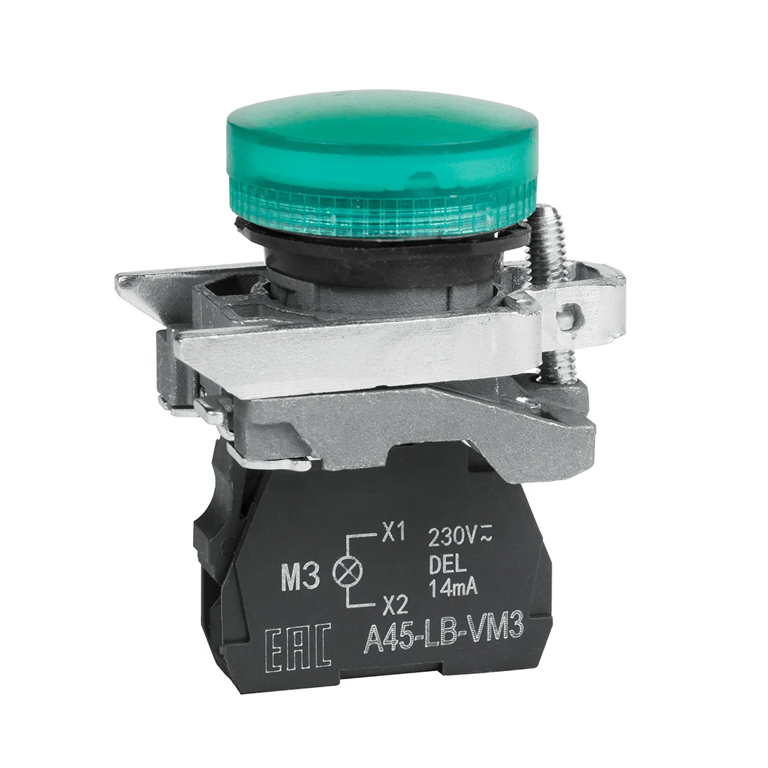 Сигнальная лампа OptiSignal D22 C4-L-M3 зеленая металл 230-240VAC XB4BVM3  332174