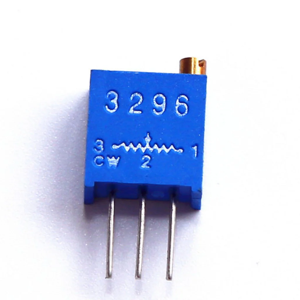 TSR-3296W-104R - Потенциометр многооборотный керметный 100кОм 0.5Вт ±10% 30 ±2 оборотов, (9.5 X 5 X 11.5мм)