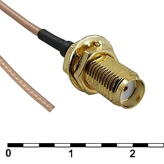 END/SMA-J 26CM - Разъем высокочастотный, кабельная сборка SMA гнездо на кабеле RG178, длина 26 см