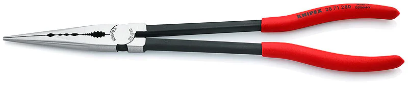 Плоскогубцы KN-2871280 - Плоскогубцы монтажные, для захватных, регулировочных и монтажных операций в труднодоступных местах благодаря тонкой и вытянутой форме, длина 280мм
