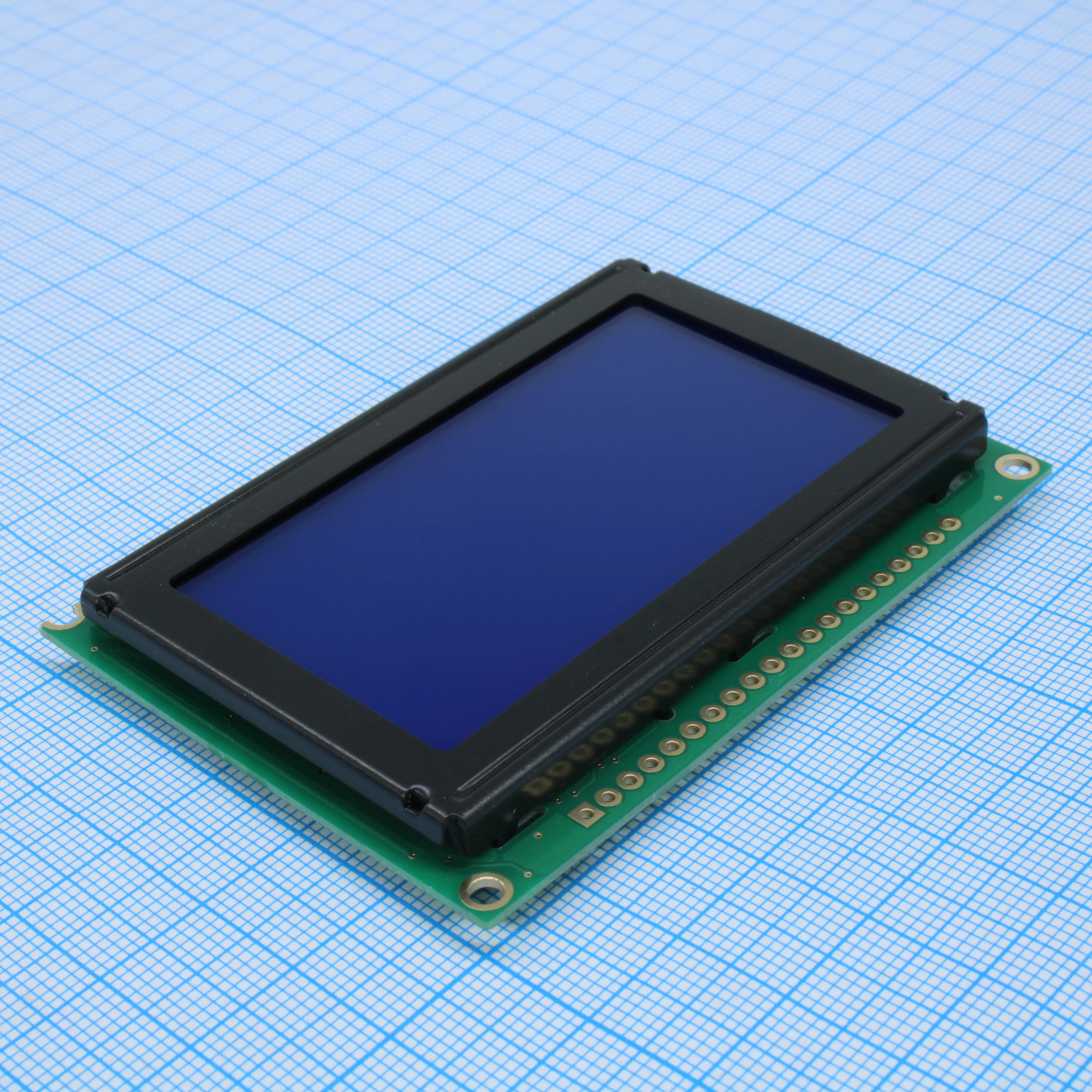 HTM12864K-25W-N5P-V01 - ЖКИ графич, 128 х 64, STN Blue Negative/Transmissiv, подсв. LED Белая, VDD = 5V, 6 o'cl, -20...+70°C драйвер SBN0064G