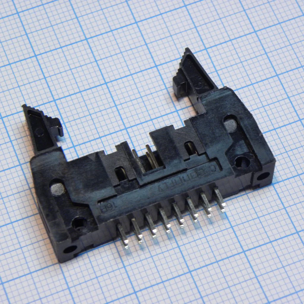 DS1011-16SBSiB7-B - Вилка на плату, вертикальный монтаж 16pin(2х8), шаг 2.54мм