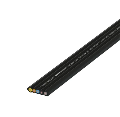 Кабель плоский 5G2,5MMІ HF BLACK TYP E - Плоский кабель 5 полюсов, серия gesis NRG, сечение: 5х2,5 мм кв., материал изоляции: halogen-free, цвет: черный