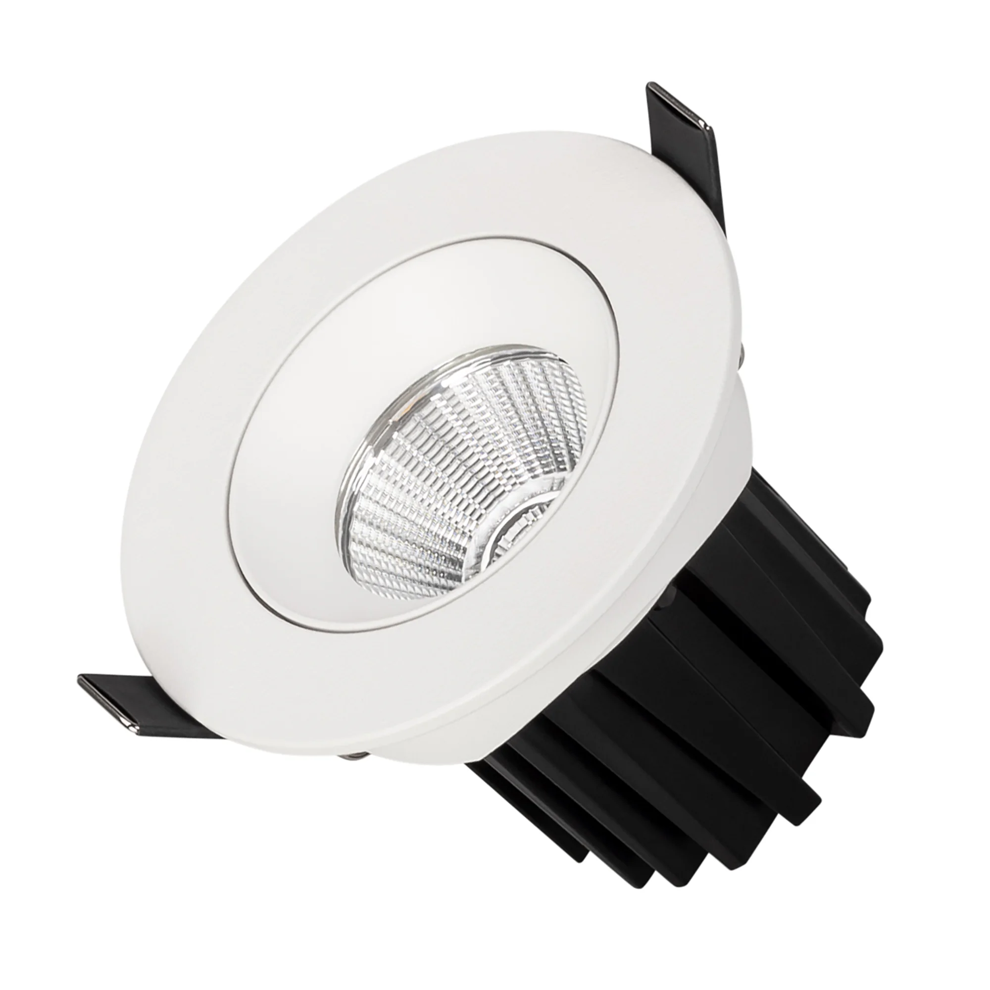 Светильник MS-ATOLL-BUILT-TURN-R94-10W Warm3000 (WH, 60 deg, 230V) 044603 - Встраиваемый поворотный светильник даунлайт. Мощность 10 Вт, св. поток 750 лм, 75 лм/Вт, теплый 3000 K, CRI>90, угол 60°, напряжение питания 230 В. Белый круглый корпус из алюмини