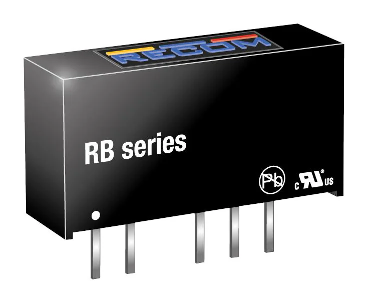 RB-0505D - Преобразователь DC/DC на печатную плату вход 5В двуполярный выход 5В/-5В 0.1A/-0.1A 1Вт 5-Pin SIP модуль туба